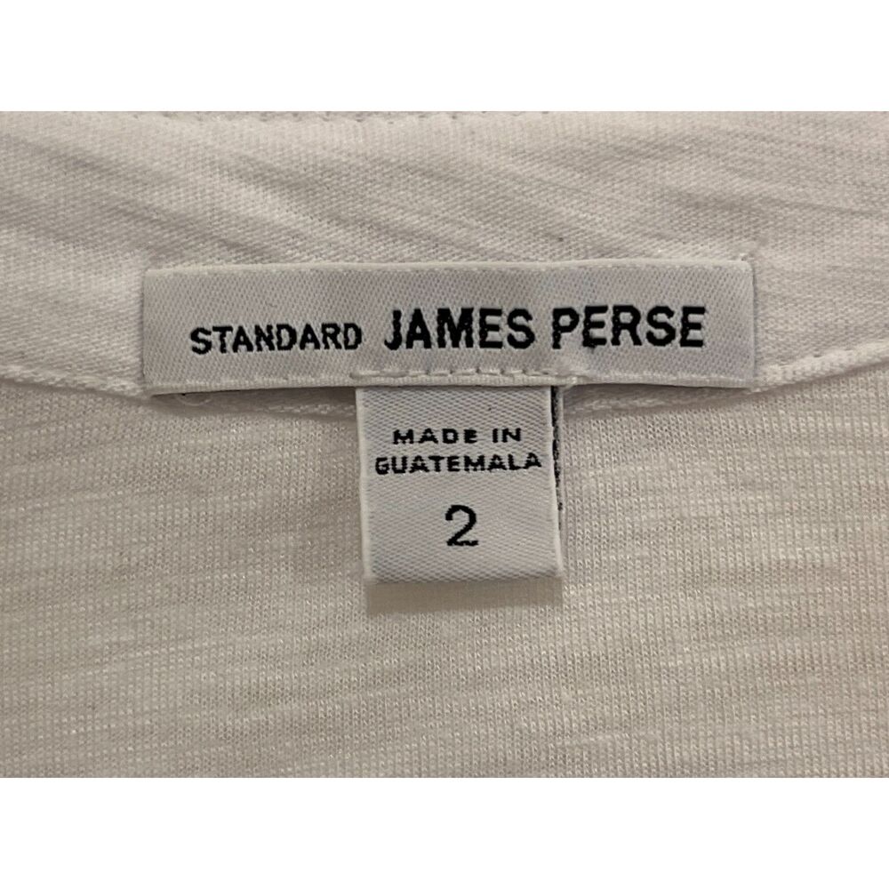 Standard JAMES PERSE White Cotton Button Down Shirt Top   Women's Size 2 Medium - Picture 4 of 10